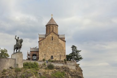 Narikala Kalesi ve eski şehir Tiflis, Gürcistan.