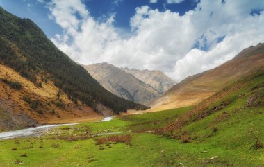 Khevsureti dağlar Georgia