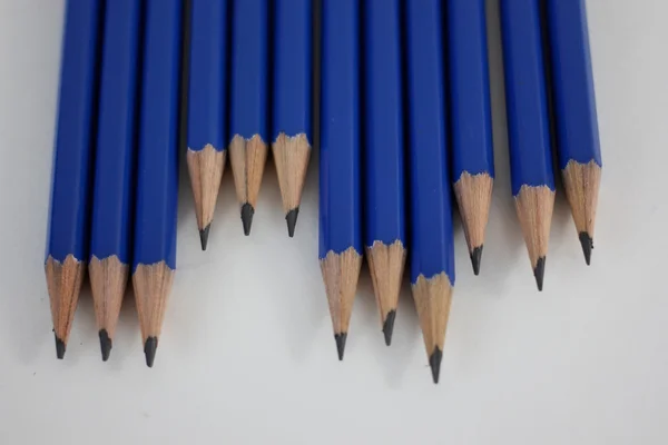 Голубые карандаши — стоковое фото