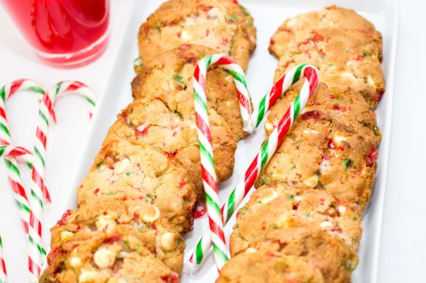 Candy canes cookies Stock Photo