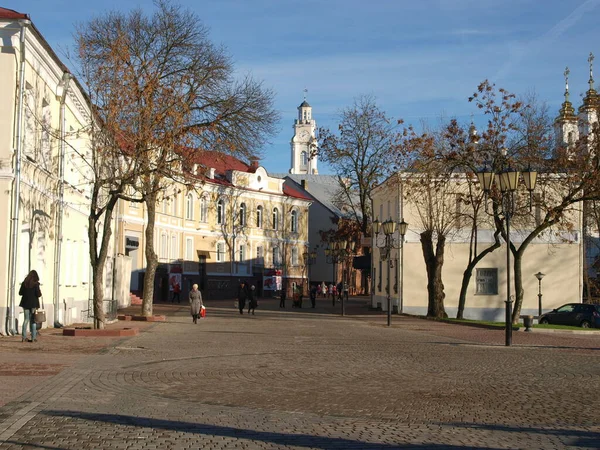 Vista Del Centro Storico Vitebsk Stagione Lutto Che Delizia Gli — Foto Stock