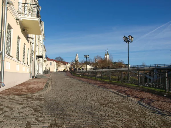 Vista Del Centro Histórico Vitebsk Estación Luto Que Deleita Los — Foto de Stock