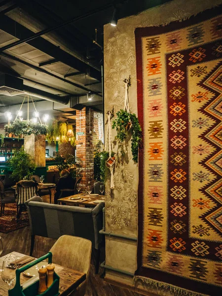 Kazan Russie Décembre 2019 Giviko Restaurant Géorgien Dans Quartier Novo — Photo