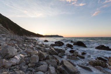 Portonovo beach, Ancona, İtalya