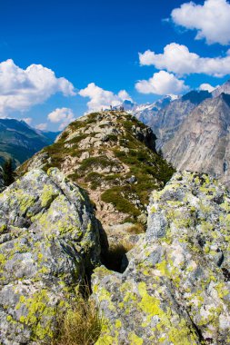 Mont Blanc ile küçük insan hiking