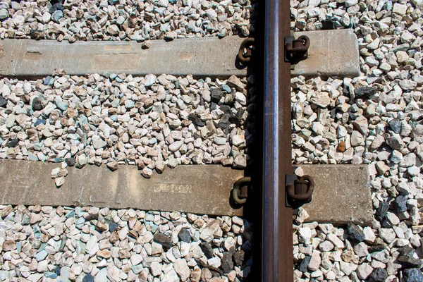 Primer plano binario ferroviario —  Fotos de Stock
