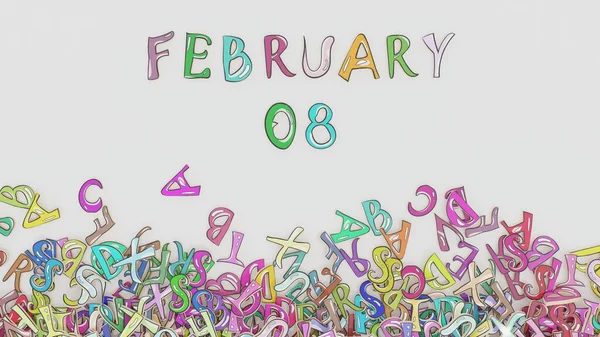February 8 date calendar schedule birthday use