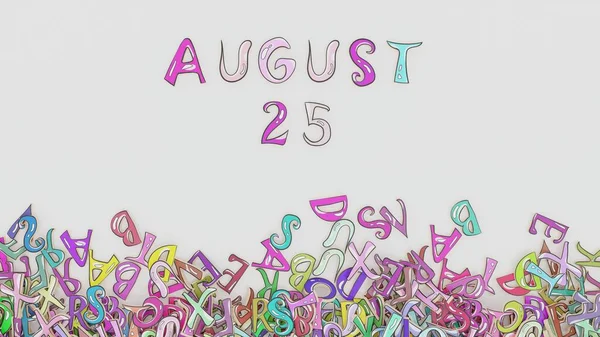 Agosto Calendário Perplexo Calendário Mensal Aniversário Uso — Fotografia de Stock