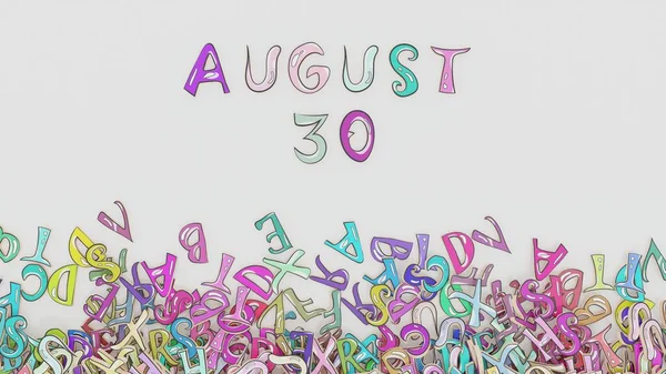 Augustus Raadselachtige Kalender Maandelijks Schema Verjaardag Gebruik — Stockfoto