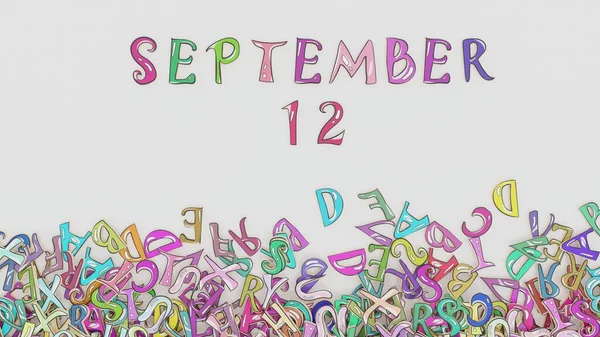 Septiembre Calendario Desconcertado Calendario Mensual Uso Cumpleaños — Foto de Stock
