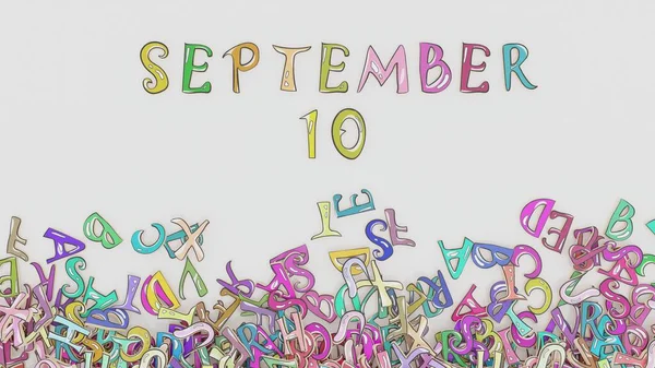 September Raadselachtige Kalender Maandelijks Schema Verjaardag Gebruik — Stockfoto