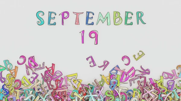 September Verwirrt Kalender Monatlichen Zeitplan Geburtstag Nutzung — Stockfoto