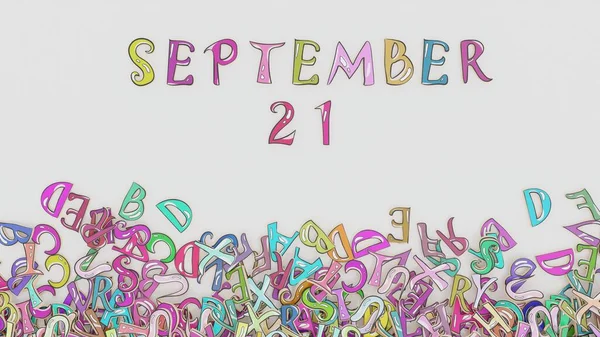 Septiembre Calendario Desconcertado Calendario Mensual Uso Cumpleaños — Foto de Stock