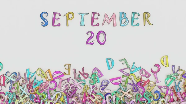 9月20日困惑毎月のスケジュールの誕生日の使用 — ストック写真