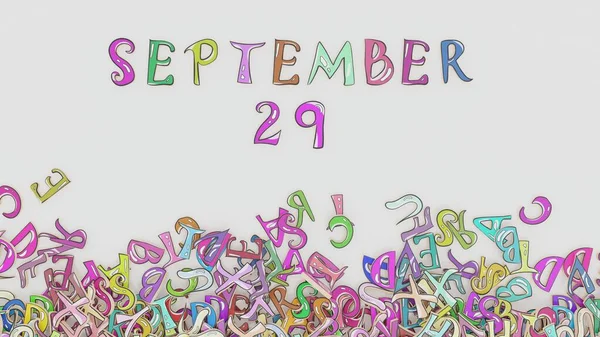 9月29日困惑毎月のスケジュールの誕生日の使用 — ストック写真