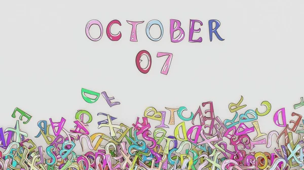 Octubre Desconcertado Calendario Cumpleaños Mes Calendario Uso — Foto de Stock