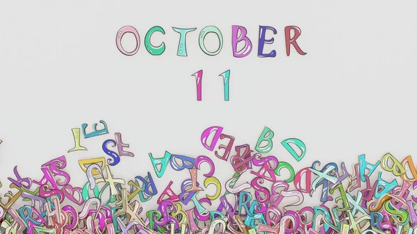 Octubre Desconcertado Calendario Cumpleaños Mes Calendario Uso — Foto de Stock