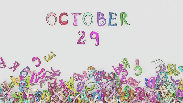 Outubro Intrigado Calendário Aniversário Mês Uso Programação — Fotografia de Stock