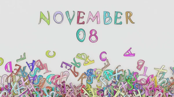 Novembre Mese Calendario Uso Calendario Perplesso Compleanno — Foto Stock