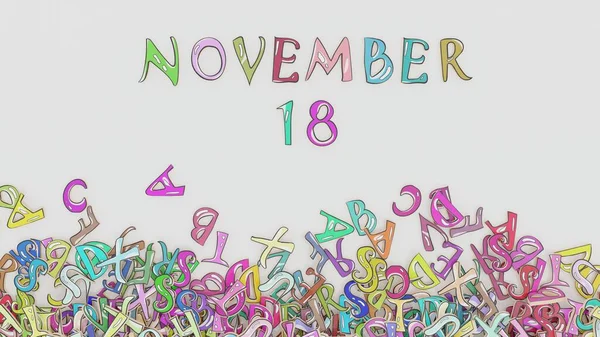 Novembro Mês Calendário Desconcertado Calendário Aniversário Uso — Fotografia de Stock