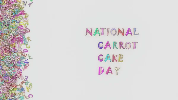 National Carrot Cake Day — Stock Photo, Image
