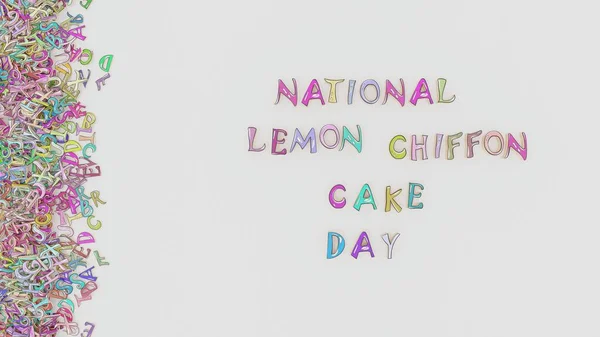 National Lemon Chiffon Cake Day — Stock Photo, Image