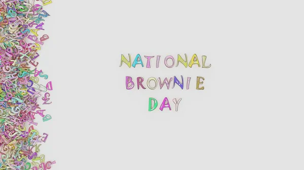 全国ブラウニーの日のポスター — ストック写真