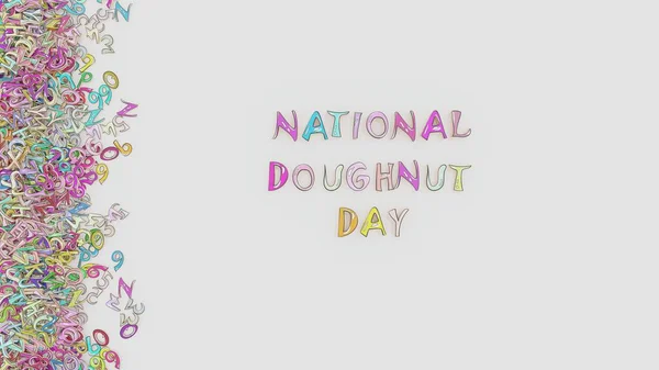 全国ドーナツの日のポスター — ストック写真