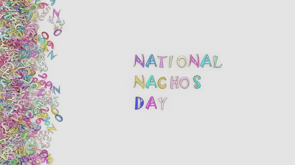Affiche Nationale Journée Des Nachos Avec Couleur — Photo