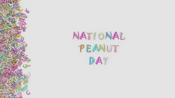 全米ピーナッツの日ポスターカラー — ストック写真