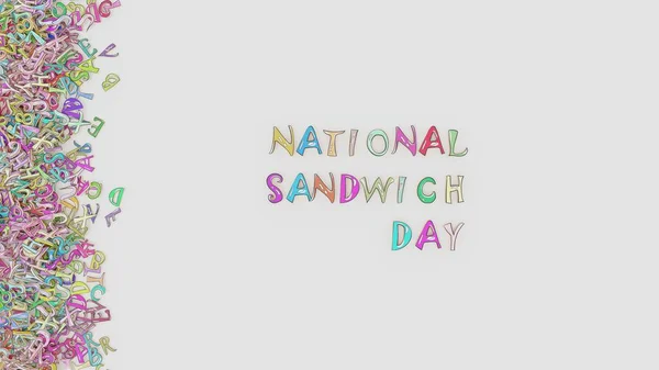 천연색 샌드위치 포스터 — 스톡 사진