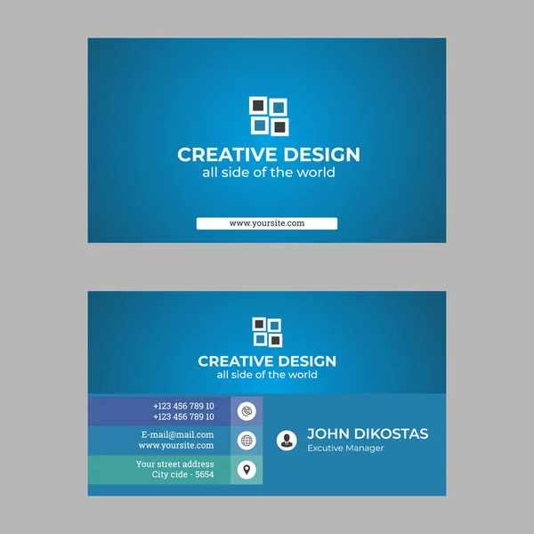 Corporate Business Card Design Branding Stacionární Vektorová Grafika