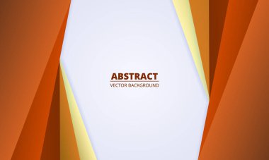 Soyut açık renkli arkaplan ve turuncu gradyan kağıt çizgileri. Broşür, afiş, sayfa, kapak, web sitesi ve başlık için modern zarif tasarım çizimi. Vektör illüstrasyonu EPS10.