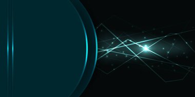 Düz parlak çizgiler, röfleler ve gölgeli yeşil aksanlı soyut arkaplan.