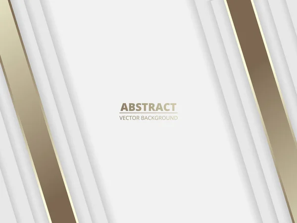 Luxuoso Abstrato Moderno Fundo Branco Com Linhas Brancas Douradas Sombras —  Vetores de Stock