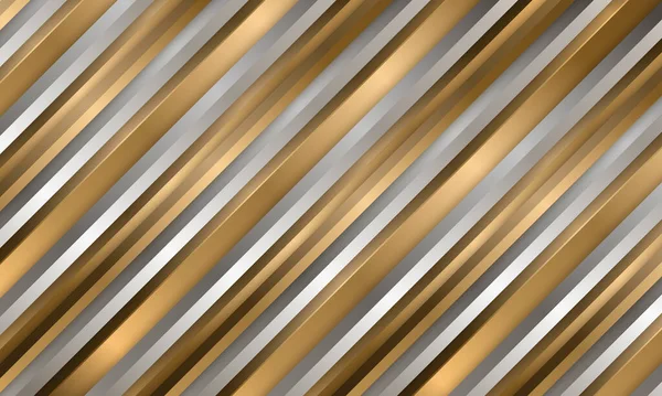 Fondo de rayas de oro y plata de lujo abstracto. — Archivo Imágenes Vectoriales