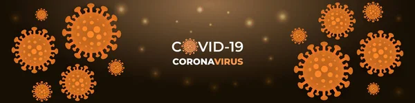 Coronavirus infektion covid-19 mörk medicinsk banner — Stock vektor