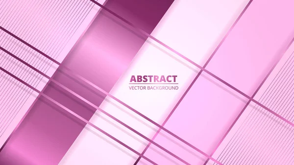 Luxusní abstraktní pozadí s růžovým gradientem čáry a stíny. — Stockový vektor