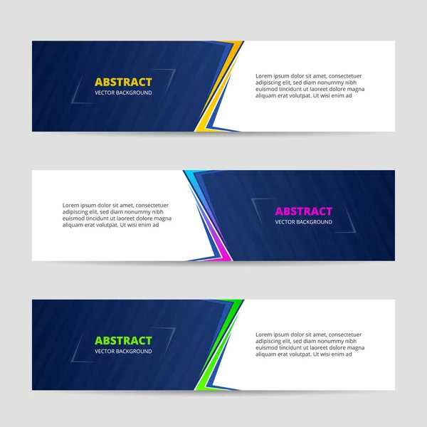 Diseño abstracto banner web plantilla colección. — Vector de stock