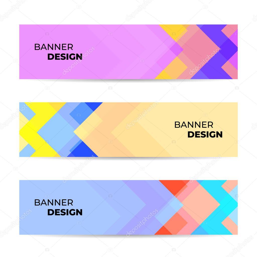 Abstract design banner web template collection.