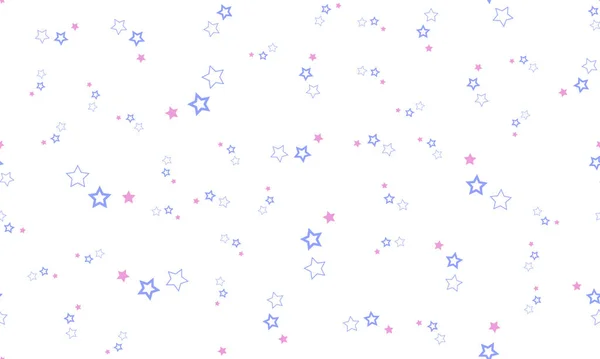 Cute seamless pattern with pastel color stars on white background. — Stock Vector