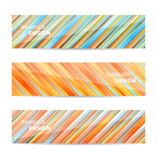 Abstract multicolor design banner web template collection. — Stock Vector