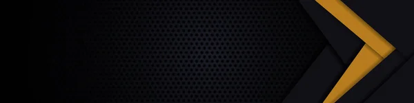 Banner Negro Textura Fibra Carbono Oscuro Fondo Acero Textura Metal — Vector de stock