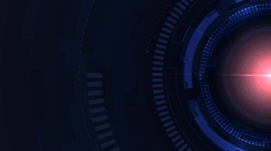 Koyu mavi yapay zeka teknolojisi vektör geçmişi. Soyut, fütüristik, yüksek teknoloji, mühendislik, modern, bilim, şablon geçmişi. Oran tam hd.