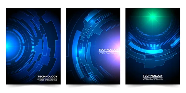 Tecnología Digital Abstracta Cubierta Fondo Colección Plantilla Cubierta Diseño Inteligencia — Archivo Imágenes Vectoriales