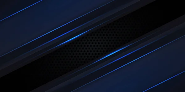 Mavi parlak çizgiler ve siyah karbon fiber tekno arka plan üzerinde işaretler. Teknolojik fütüristik zarafet üzerine koyu karbon fiber modern oyun geçmişi. Vektör illüstrasyonu EPS10.
