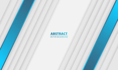 Beyaz soyut modern arka plan, beyaz ve mavi çizgiler ve gölgeler. Açık mavi gradyan çizgileri olan beyaz kraliyet modern afişi. Fütürist soyut fon. Vektör illüstrasyonu EPS10.