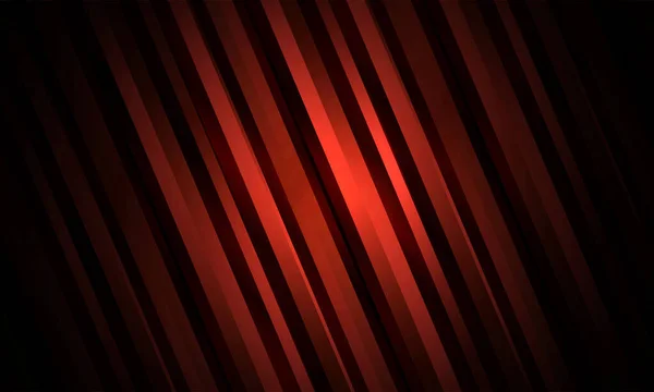 Fondo rayado de lujo abstracto 3d rojo oscuro con cintas de metal degradado — Vector de stock