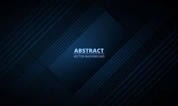 Mörkblå abstrakt geometrisk modern presentation lyx papper skära halvton bakgrund. — Stock vektor