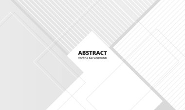 Beyaz geometrik soyut grafik tasarım iş sunumu arkaplan şablonu.